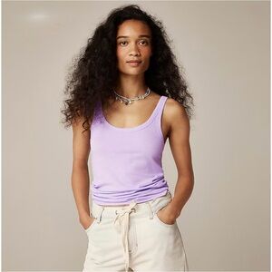 NWT J. Crew Feather Jersey Slim-fit Tank Top Primrose Purple